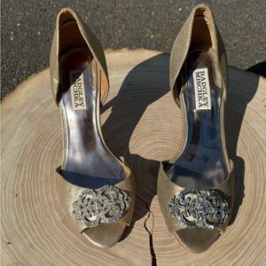 Badgley Mischka Suede D'Orsay Pumps